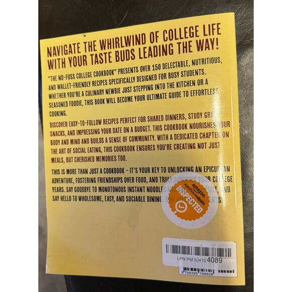 The No-Fuss College Cookbook Paperback 2023 by Lydia Merrill - Picture 2 of 2